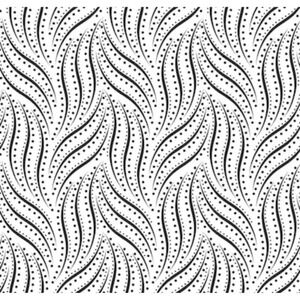 Style Selections Shower Curtain Black‎ White Wave Dot PEVA Hook Set 70x72